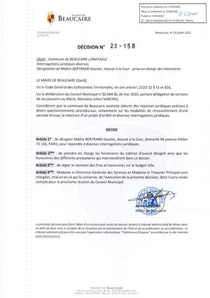 Fichier Parution Des Décisions 23 158 à 23 162 Du 15 06 2023