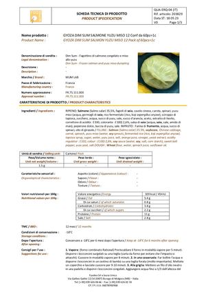 203829 GYOZA DIM SUM SALMONE YUZU MISO 12 Conf Da 60pz=1c