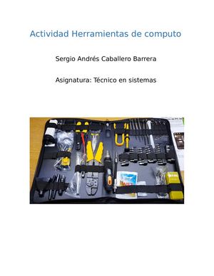 Actividad Herramientas De mantenimiento pc