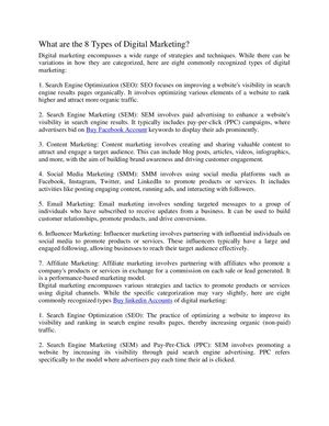 What Are The 8 Types Of Digital Marketing