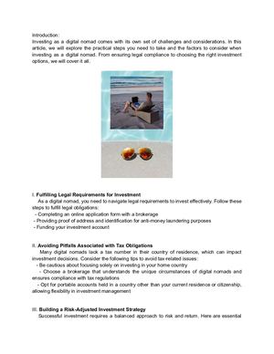 How Can I Invest As A Digital Nomad A Comprehensive Guide