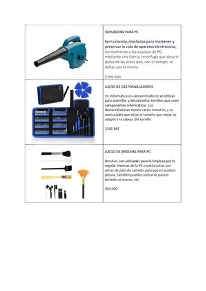 herramientas de tecnico de computadores