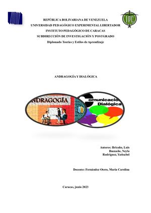 La Androgogía Y La Dialógica