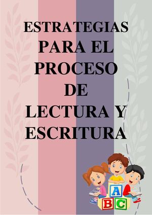Estrategias Para El Proceso De Lectura Y Escritura