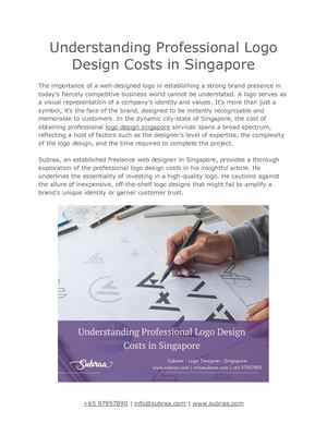 Understanding Professional Logo Design Costs In Singapore