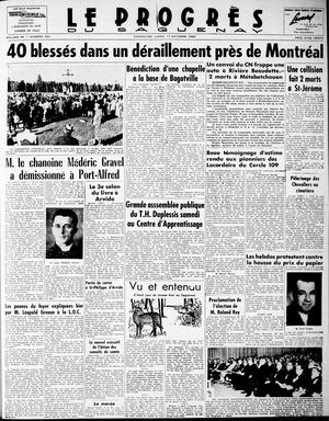 Démission De Médéric Gravel 17 Octobre 1955 Progrès Du Saguenay