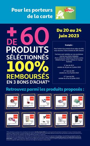 Offre 100% remboursé - Auchan Mériadeck