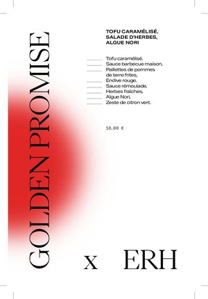 Carte Food Golden Promise x ERH