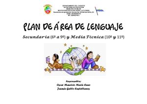 Plan Lenguaje Secundaria Y Media 2022