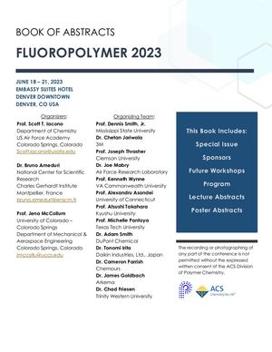 Fluoropolymer 2023 Book of Abstracts