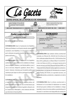 Ley Electoral De Honduras