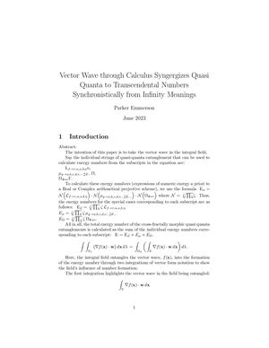 43 Vector Wave To Quasi Quanta Entanglements