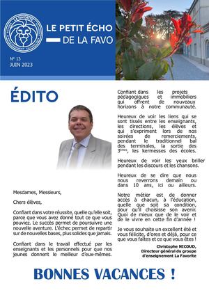 Petit Echo N°13 Juin 2023