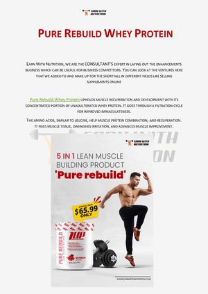 Pure Rebuild Whey Protein | Earn With Nutrition
