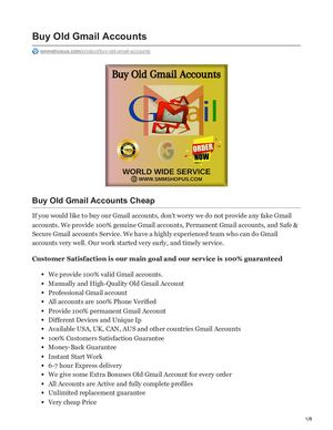 Buy Old Gmail Accounts