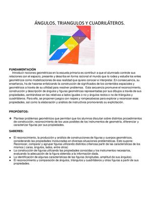 Secuencia Angulos Triangulos Cuadrilateros