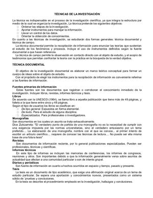 Técnicas De Recoleccion Y Procesamiento De Investigación Proyecto De Aula
