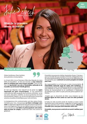 Bilan 1 An De Mandat Julie Delpech