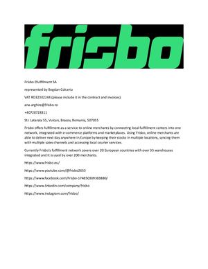 Frisbo Efulfillment Sa