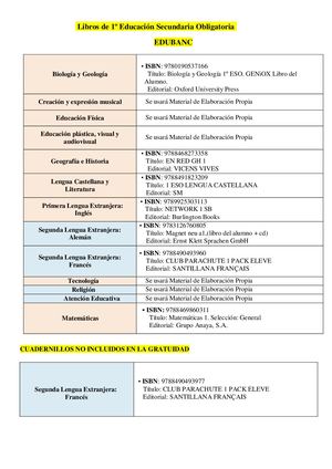 Libros De Texto 2023-24