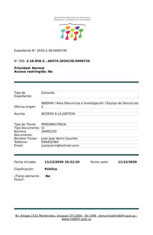 Expediente 2020 1 38 0000730 - Enero 2021 Díaz Almida no había renunciado a su cargo de Fiscal de Corte.