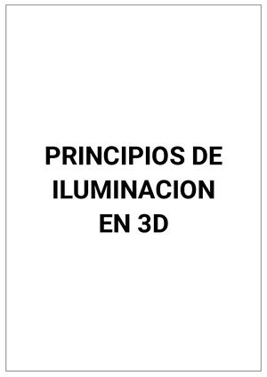 Cartilla Principios De Iluminacion 3d