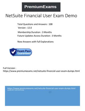 NetSuite Financial-User Exam Dumps And Practice Tests