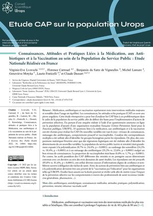 Connaissances, Attitudes Et Pratiques Liées Aux [ ] Etude Nationale Réalisée En France [Version Finale]