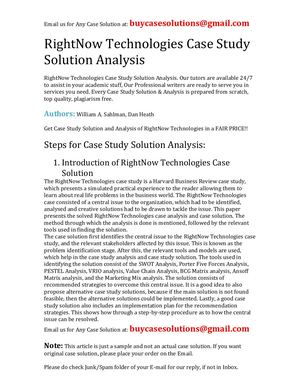 RightNow Technologies Case Study Solution Analysis
