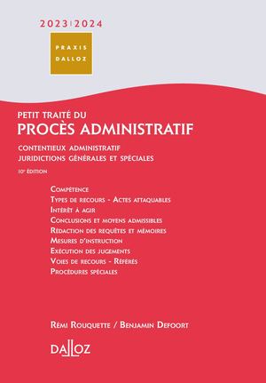 Petit Traite Du Proces Administratif 2023 2024 Extraits