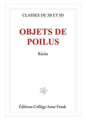 OBJETS DE POILUS - Récits