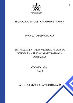 Cartilla Ergonomi A Y Ortografía