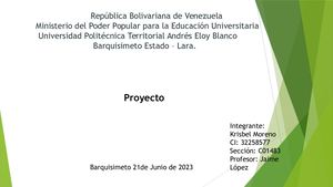 Krisbel Moreno Mapa Proyecto