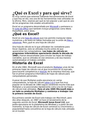 Qué Es Excel Y Para Qué Sirve23