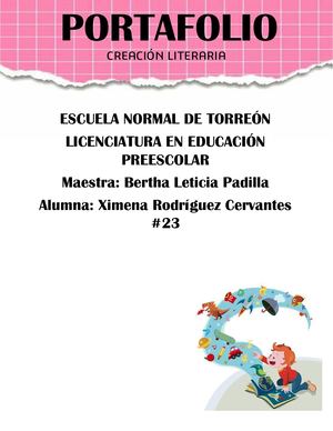 Portafolio Creción Literaria