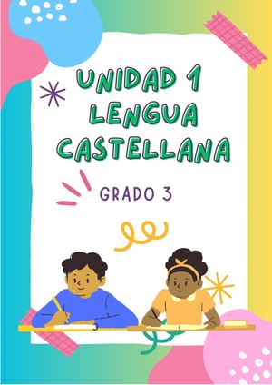 Unidad 1 Lengua Castellana Grado 3° 2024