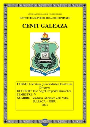 La Literatura Puneña Vladimir Abraham