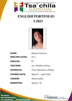 Samara Carrion Quinto B Portafolio Inlges