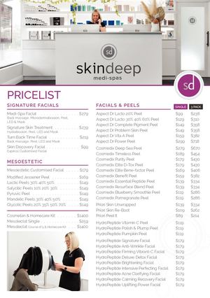 19149 Skin Deep A5 Pricelist May 2023