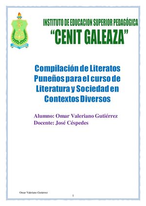 La Literatura Puneña Omar Compressed
