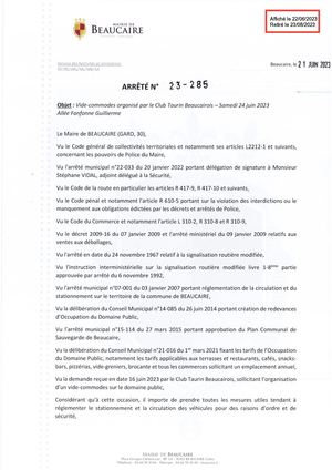 Fichier Parution De L'arrêté 23 285 Du 22 06 2023