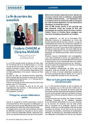 [CARRIÈRE] Frédéric Chhum et Christine Maran, «La fin de carrière des avocats»