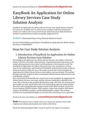 Library Problems Application Calaméo - EazyBook An Application For Online Library Services Case ...