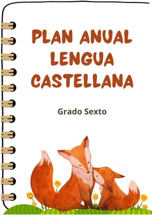 6 Plan Anual Grado 6 Lengua Castellana 2024