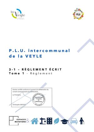 [PLUi] Règlement écrit – Tome 1