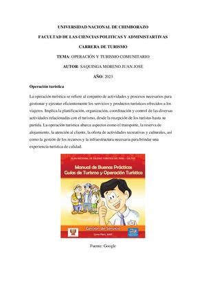 Operación Y Turismo Comunitario