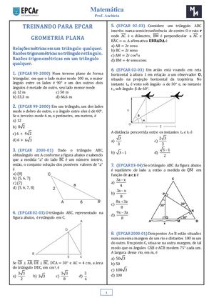 Lista 12 - Matematica - EPCAR - Geometria 4