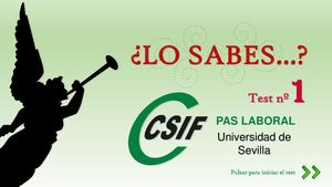 "¿LO SABES?..." TEST  nº 1