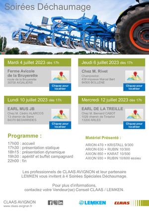 Invitation Soirees Dechaumage Lemken 2023 4 Dates