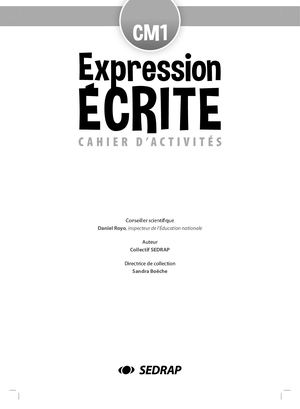 Cahier D'expression écrite CM1